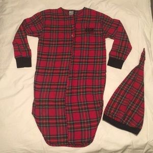 Small Doze Clothes Red Plaid Nightgown Pajamas